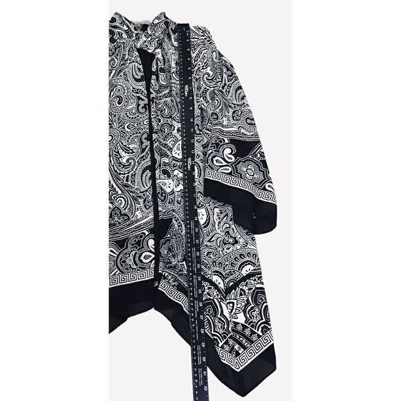 Chico’s Black Label Sheer Blouse Cold Shoulder Sleeves Size 00 - Picture 7 of 10